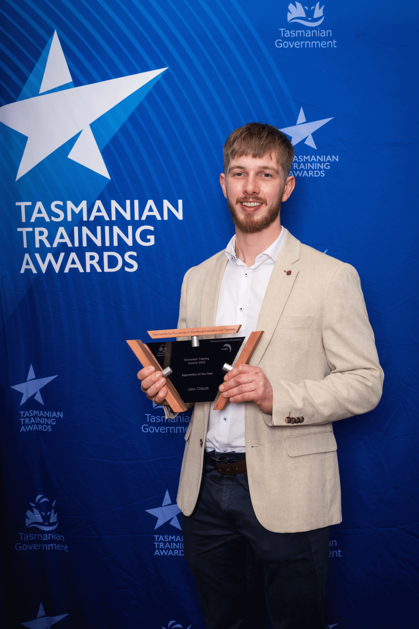 Jake Chilcott awarded 2023 Tasmanian Apprentice of the Year