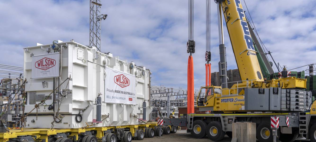 Bell Bay's giant power transformer arrives